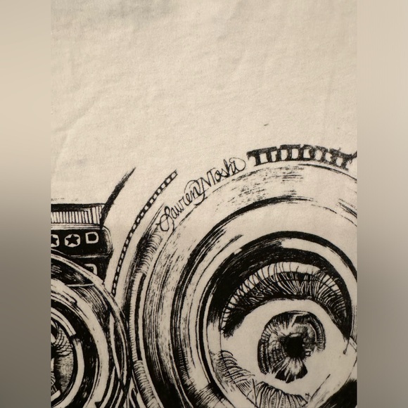 Lauren Moshi Women’s Camera Photography White Short Sleeve Size Small - Picture 5 of 8